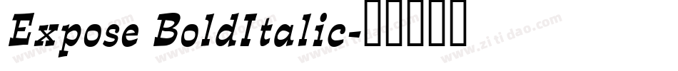 Expose BoldItalic字体转换